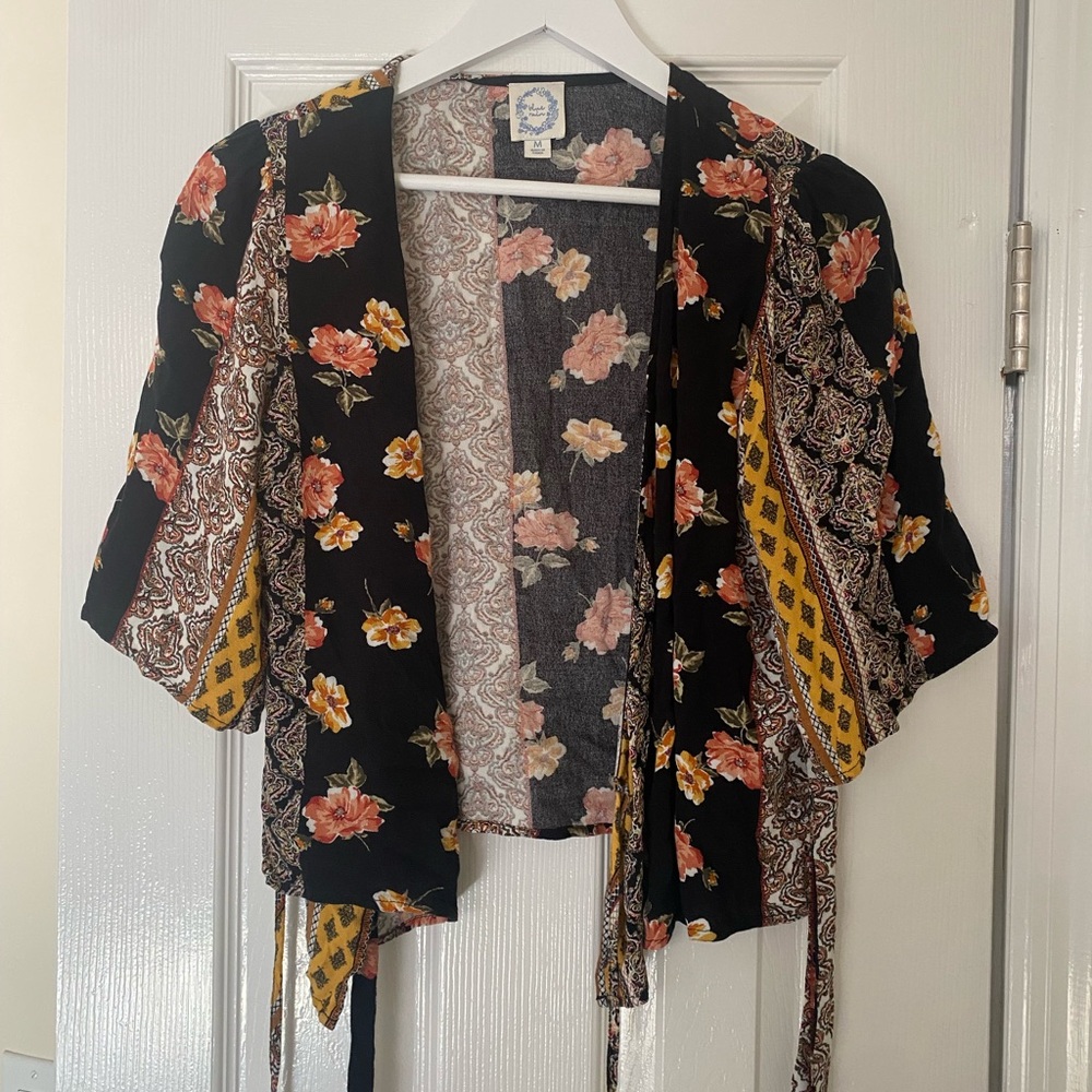 Blue Rain (from Francescas) Floral Top Size Medium